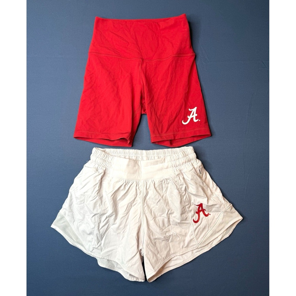lululemon Align Alabama Crimson Tide Lot Women's Athletic Shorts Size 4 8"